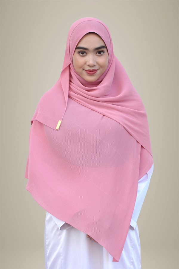 Hasna Pleated Plain - Barbie Hasna Pleated Plain - Barbie